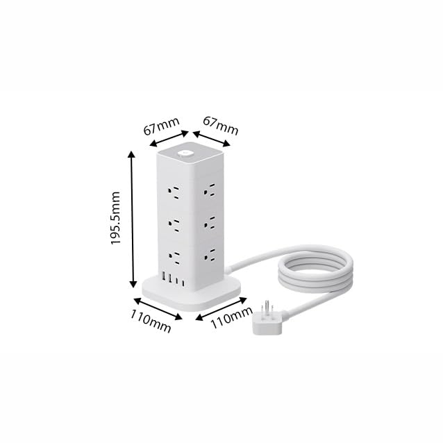 Desktop AC Power Strip with USB-C and USB-A