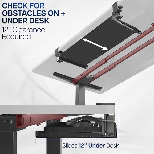 Extra-Long Clamp-On Keyboard Tray