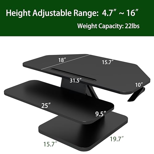 32-Inch Corner Standing Desk Converter