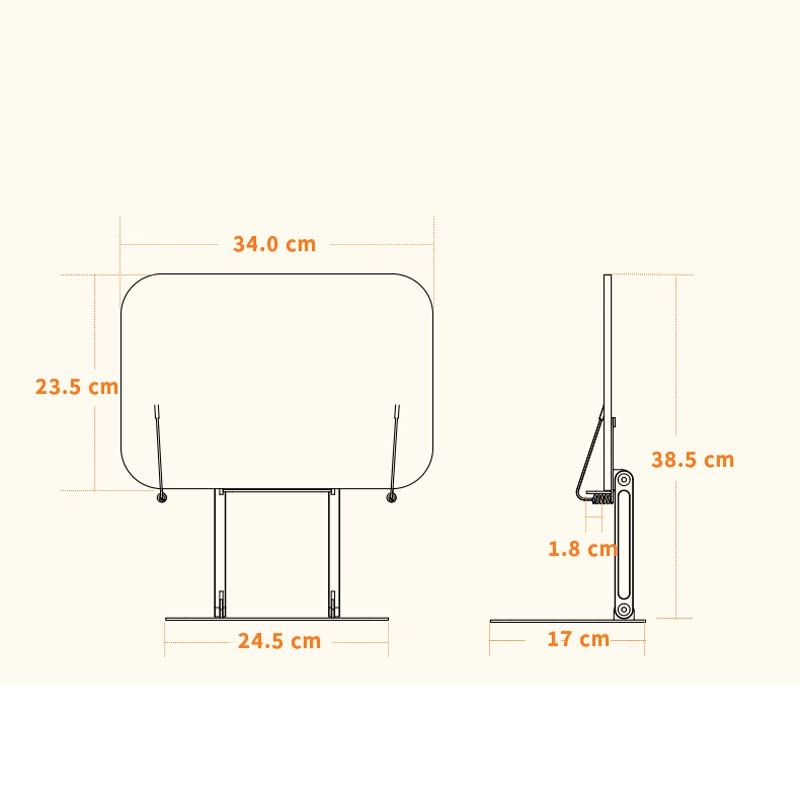 Foldable Aluminum Laptop and Book Stand