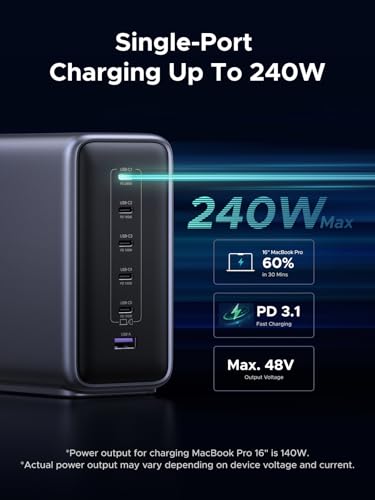 500W Six-Port GaN Charging Station