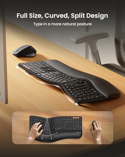 Full-Size Split Ergonomic Keyboard and Mouse