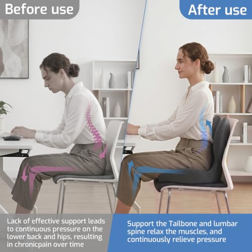 L-Shaped Seat Cushion with Lumbar Support