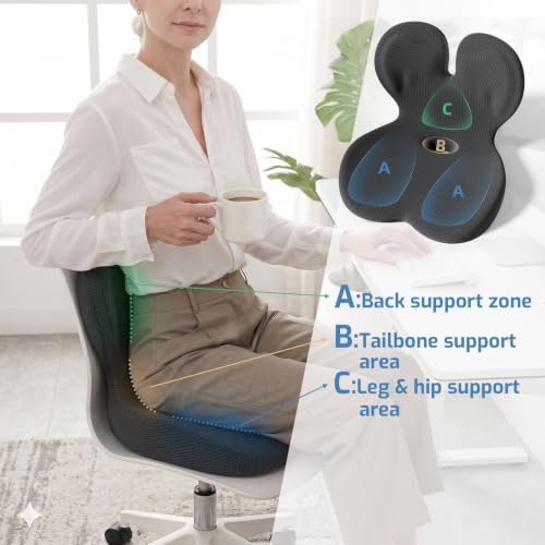 L-Shaped Seat Cushion with Lumbar Support