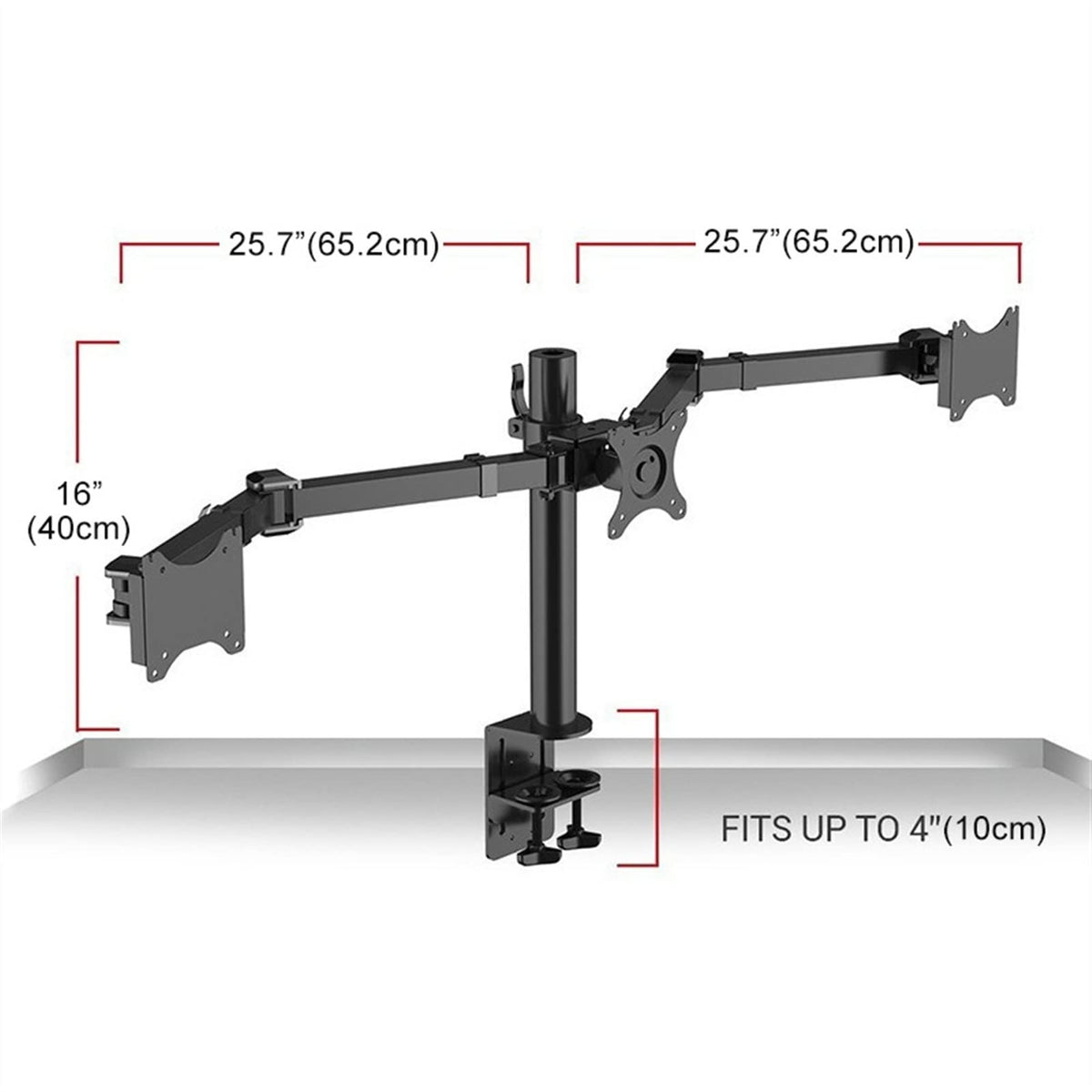 Triple Monitor Arm for 10–27-Inch Screens
