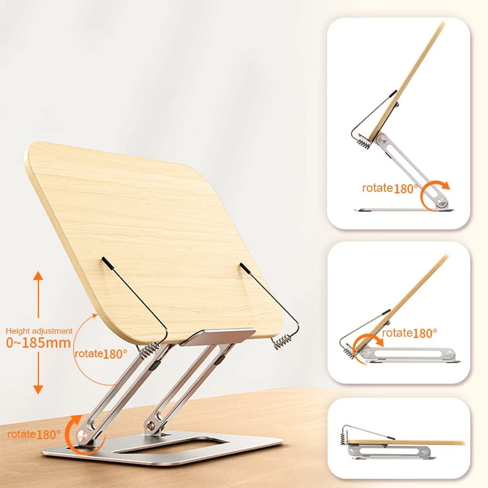 Foldable Aluminum Laptop and Book Stand
