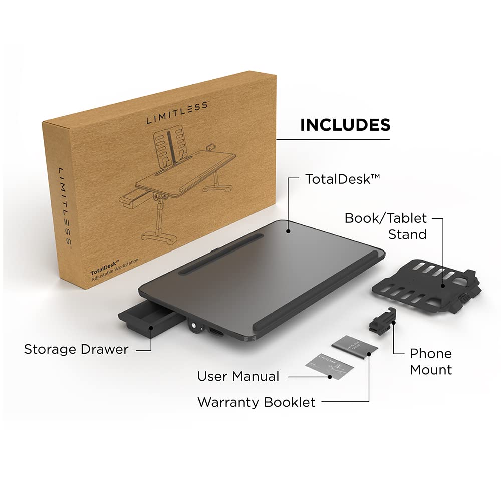 Adjustable Portable Desk and Lap Workstation