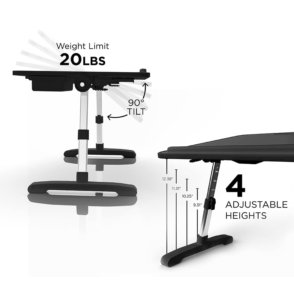 Adjustable Portable Desk and Lap Workstation