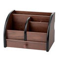 Solid Wood Desktop Storage Box with Drawer