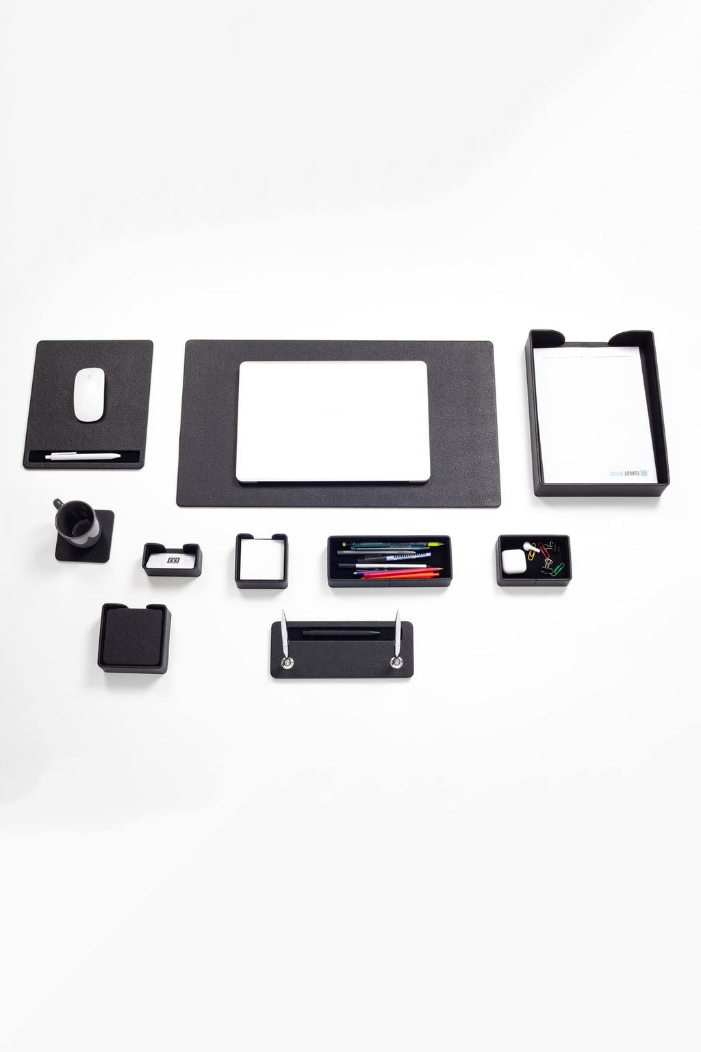 10-Piece Roma Leather Desk Pad Set