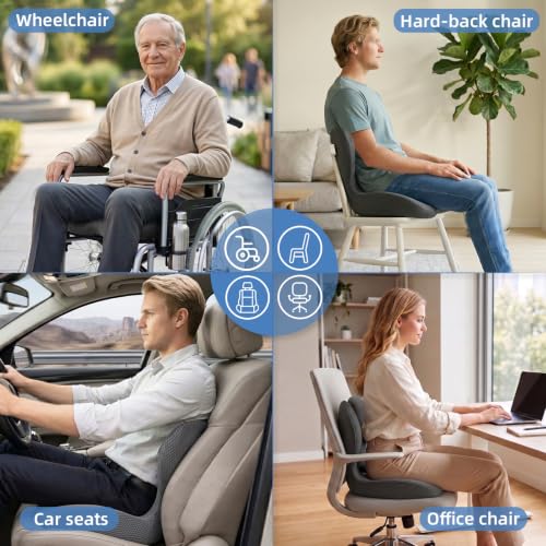 L-Shaped Seat Cushion with Lumbar Support