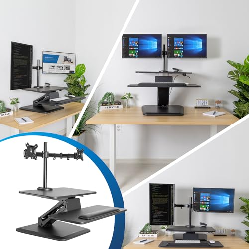 Standing Desk Converter with Dual Monitor Mount