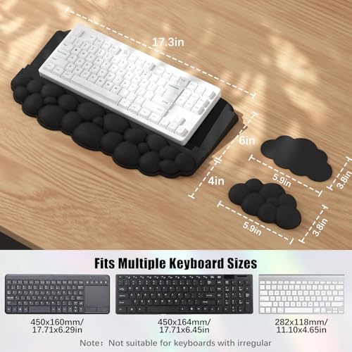 Cloud Keyboard and Mouse Wrist Rest Set
