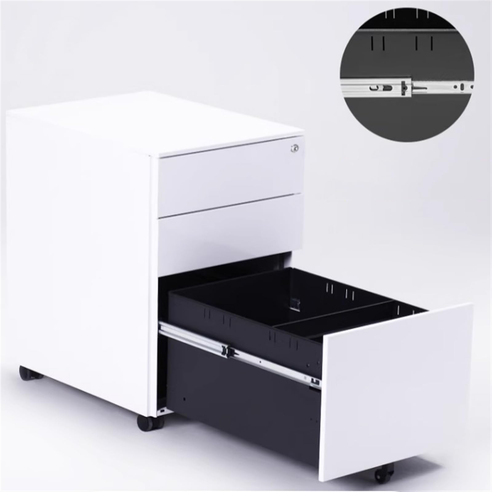 Locking 3-Drawer Metal File Cabinet