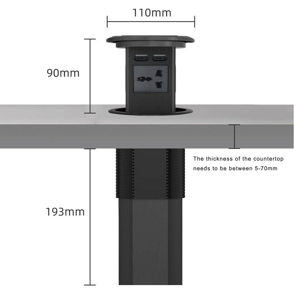 Motorized Pop-Up Desktop Power Socket