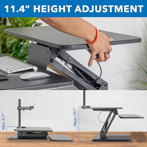 Standing Desk Converter with Dual Monitor Mount