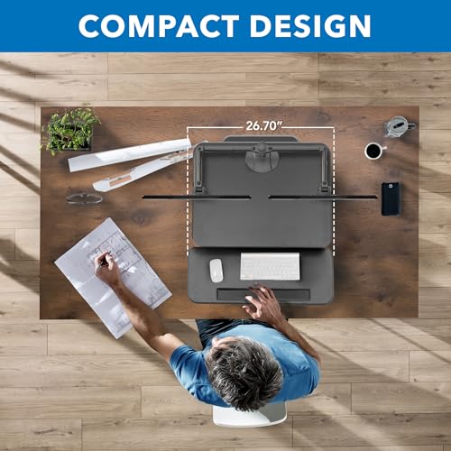 Standing Desk Converter with Dual Monitor Mount