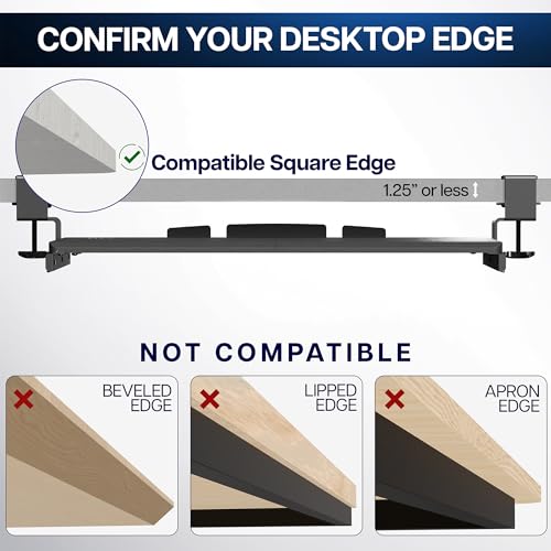 Extra-Long Clamp-On Keyboard Tray