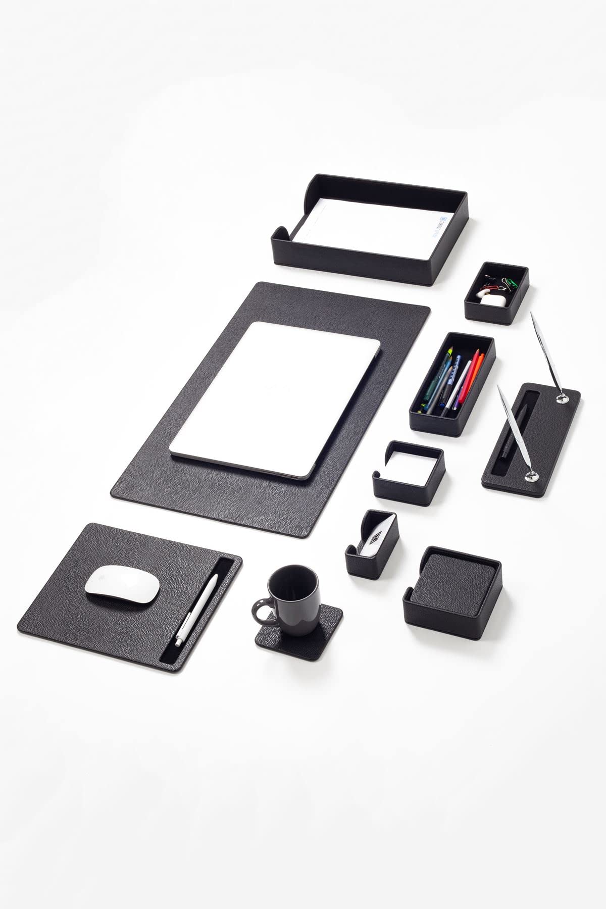 10-Piece Roma Leather Desk Pad Set