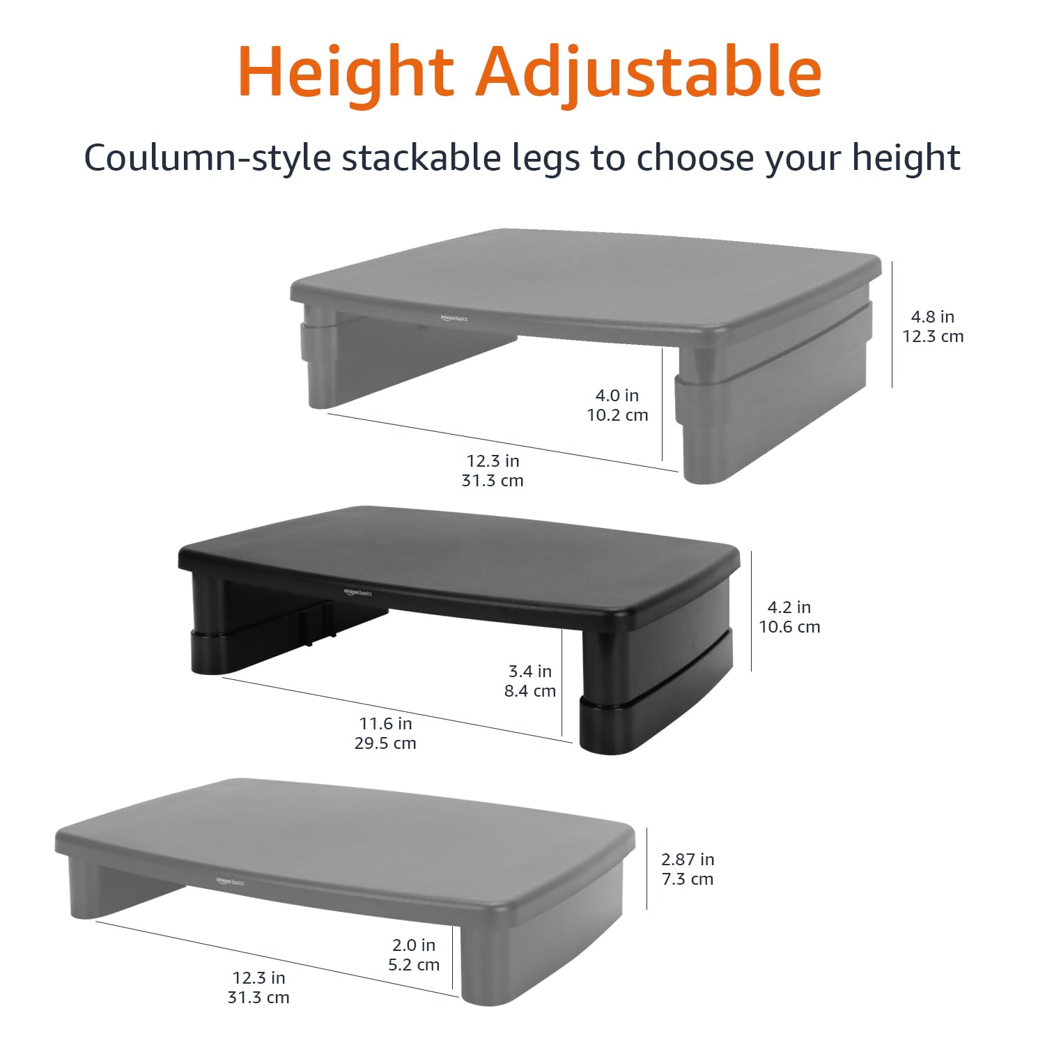 Stackable Monitor and Laptop Stand