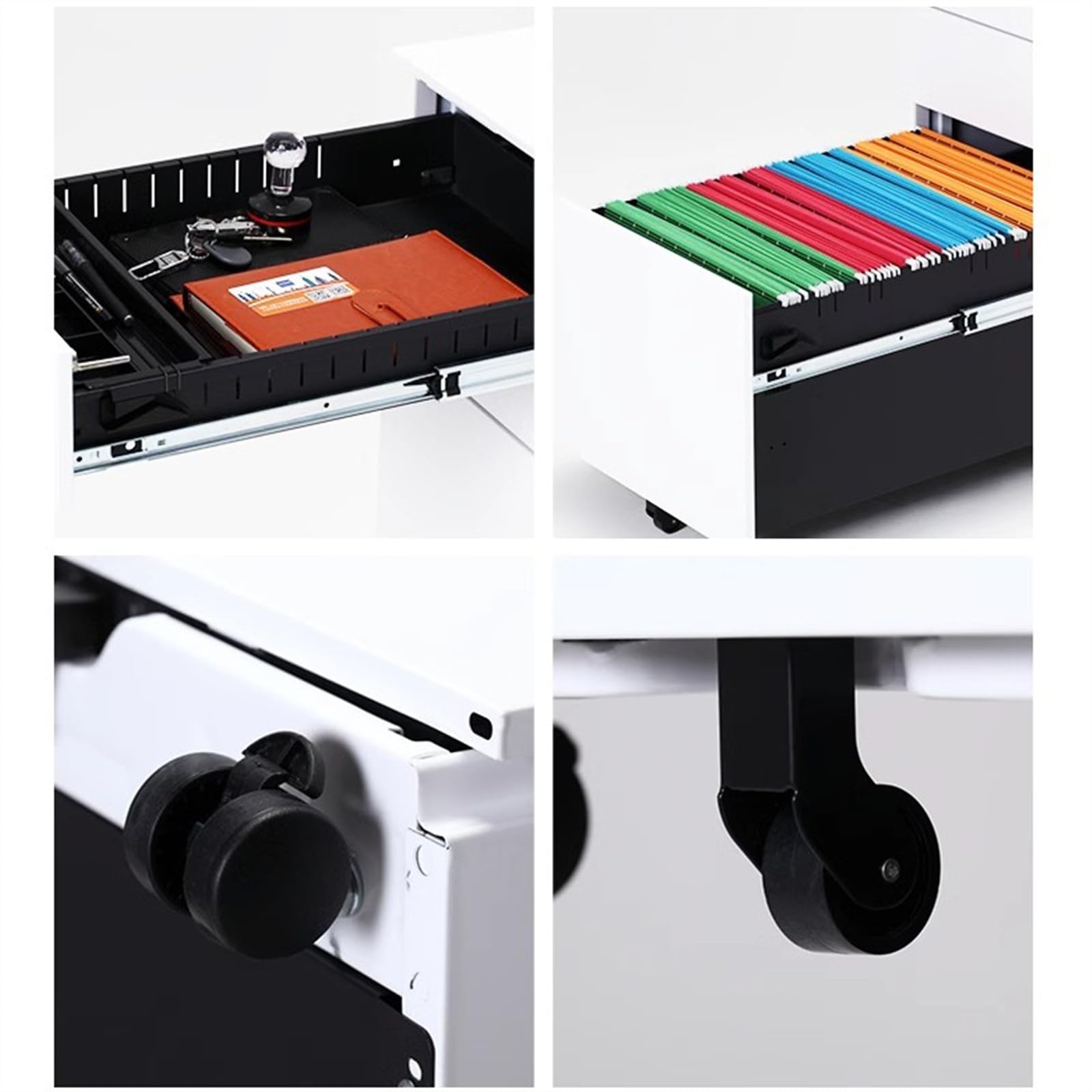 Locking 3-Drawer Metal File Cabinet