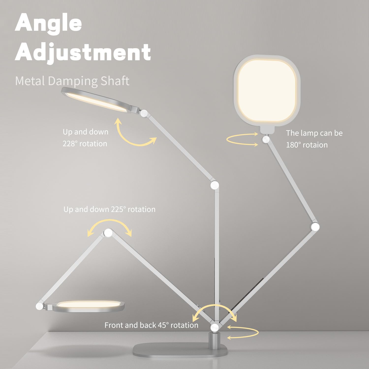 Edge-Lit Adjustable LED Desk Lamp