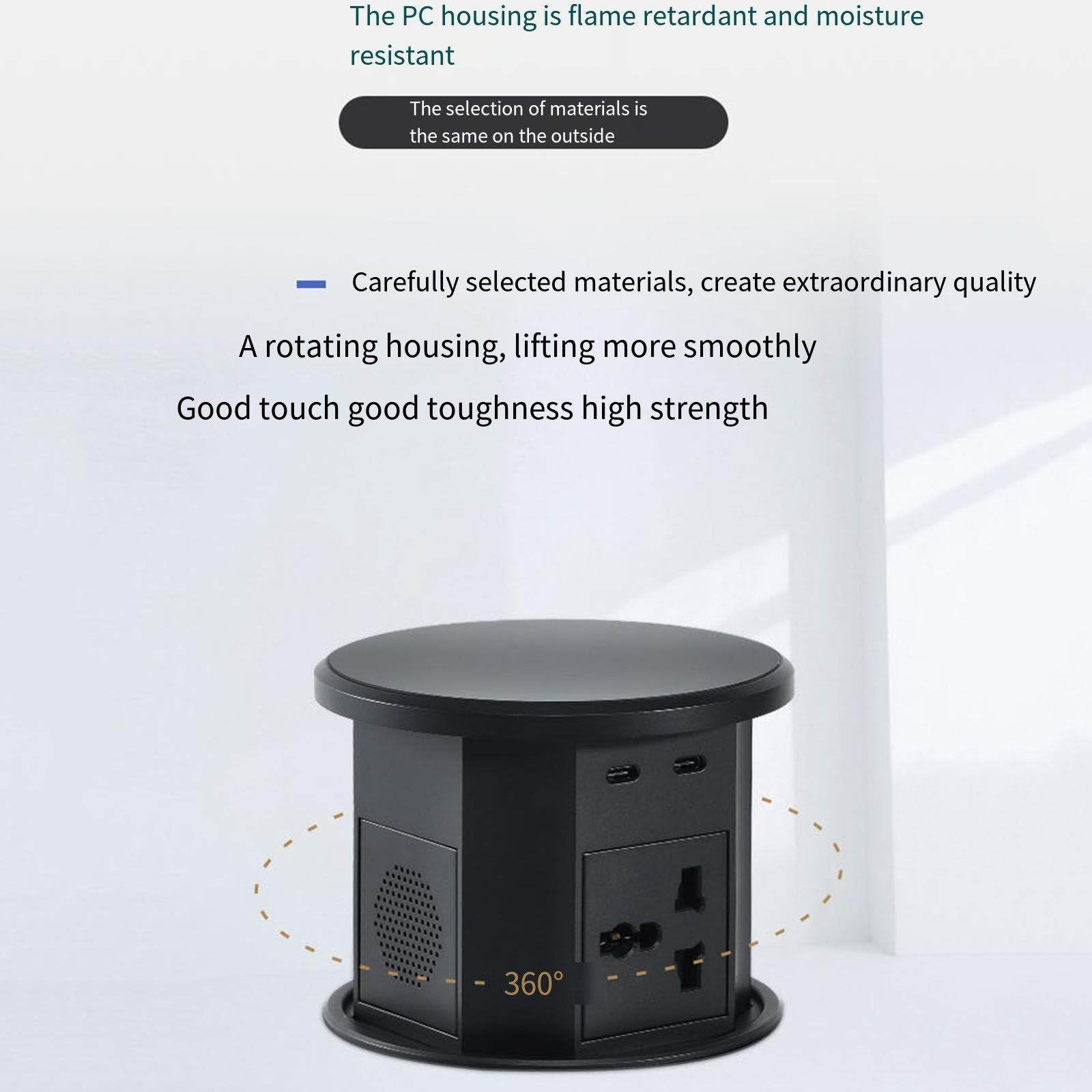 Motorized Pop-Up Desktop Power Socket