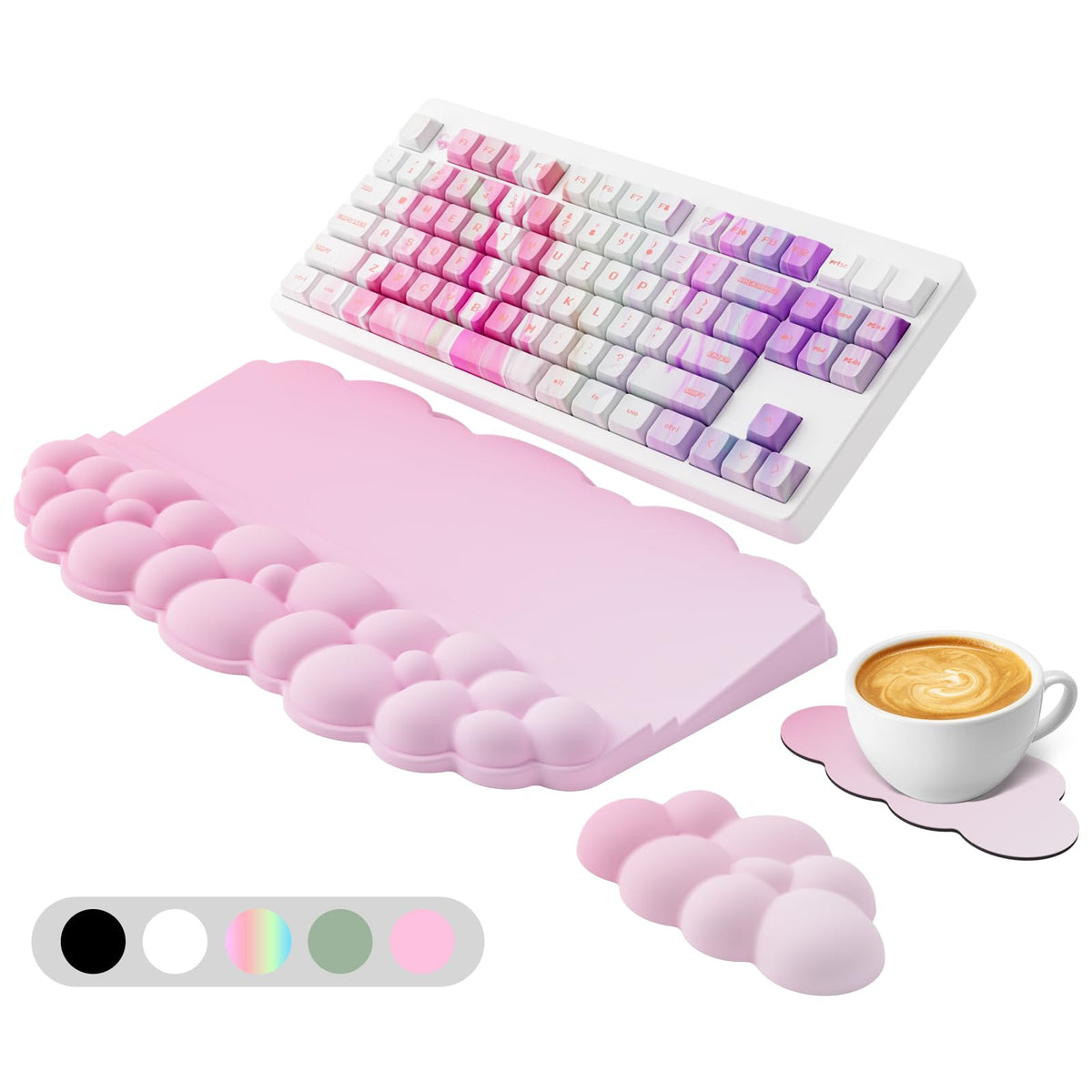 Cloud Keyboard and Mouse Wrist Rest Set