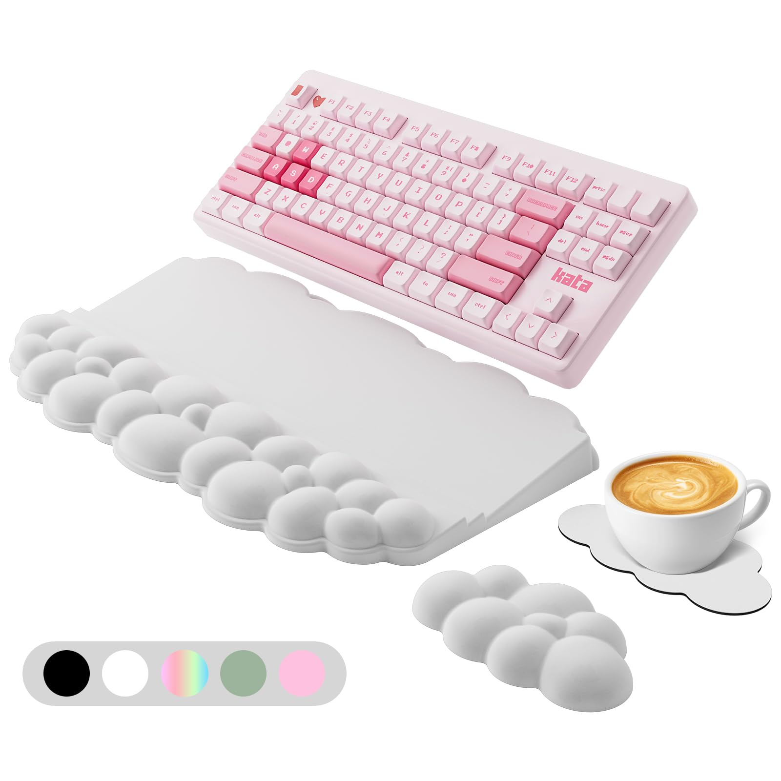 Cloud Keyboard and Mouse Wrist Rest Set