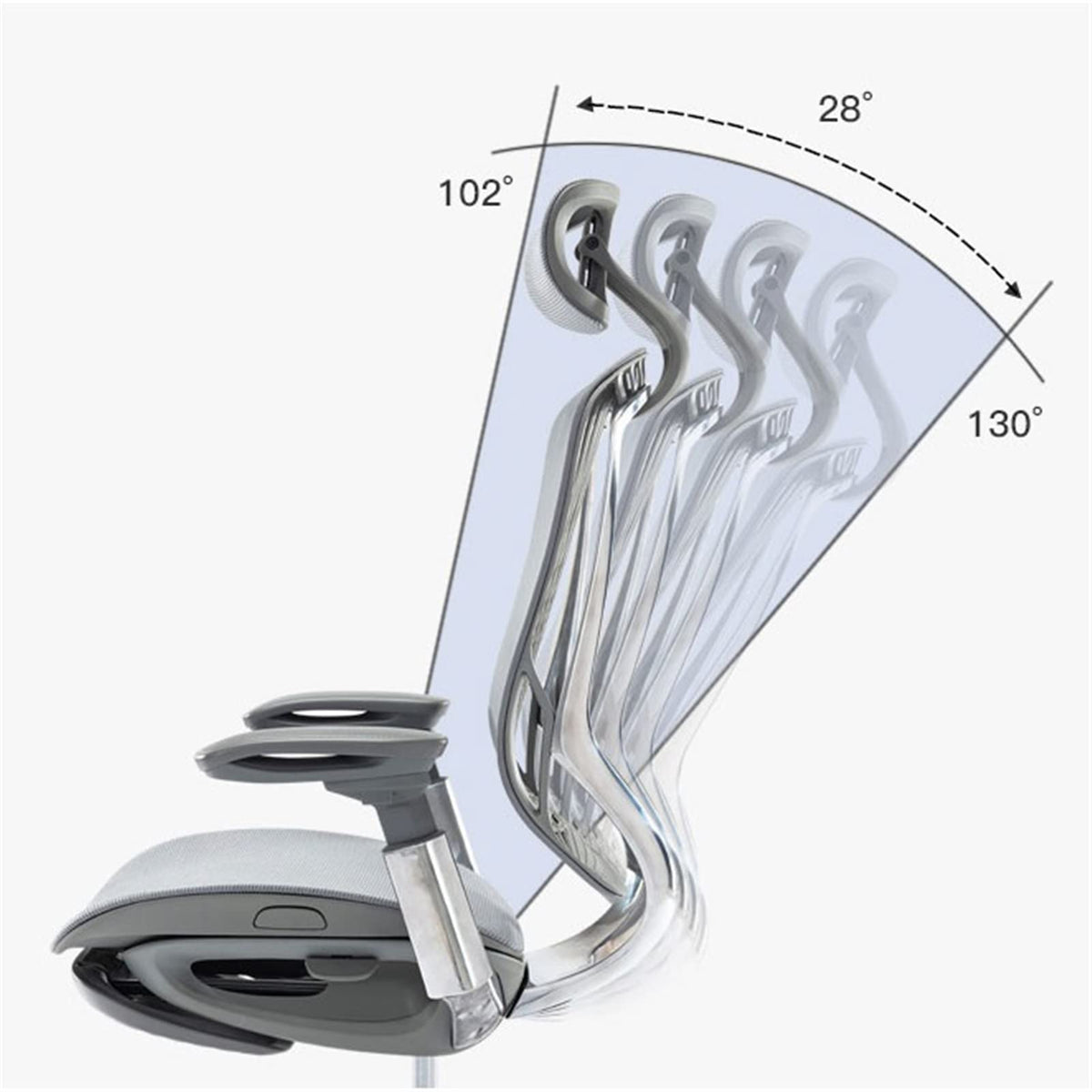 Mesh Ergonomic Office Chair with Footrest
