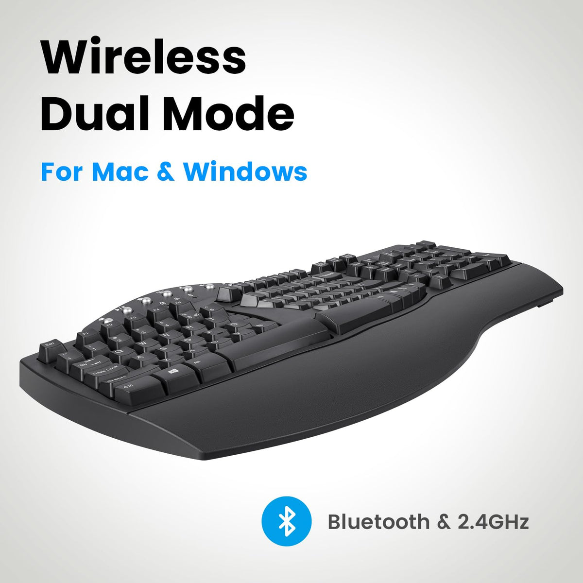 Wired Split Ergonomic Keyboard with Wrist Rest