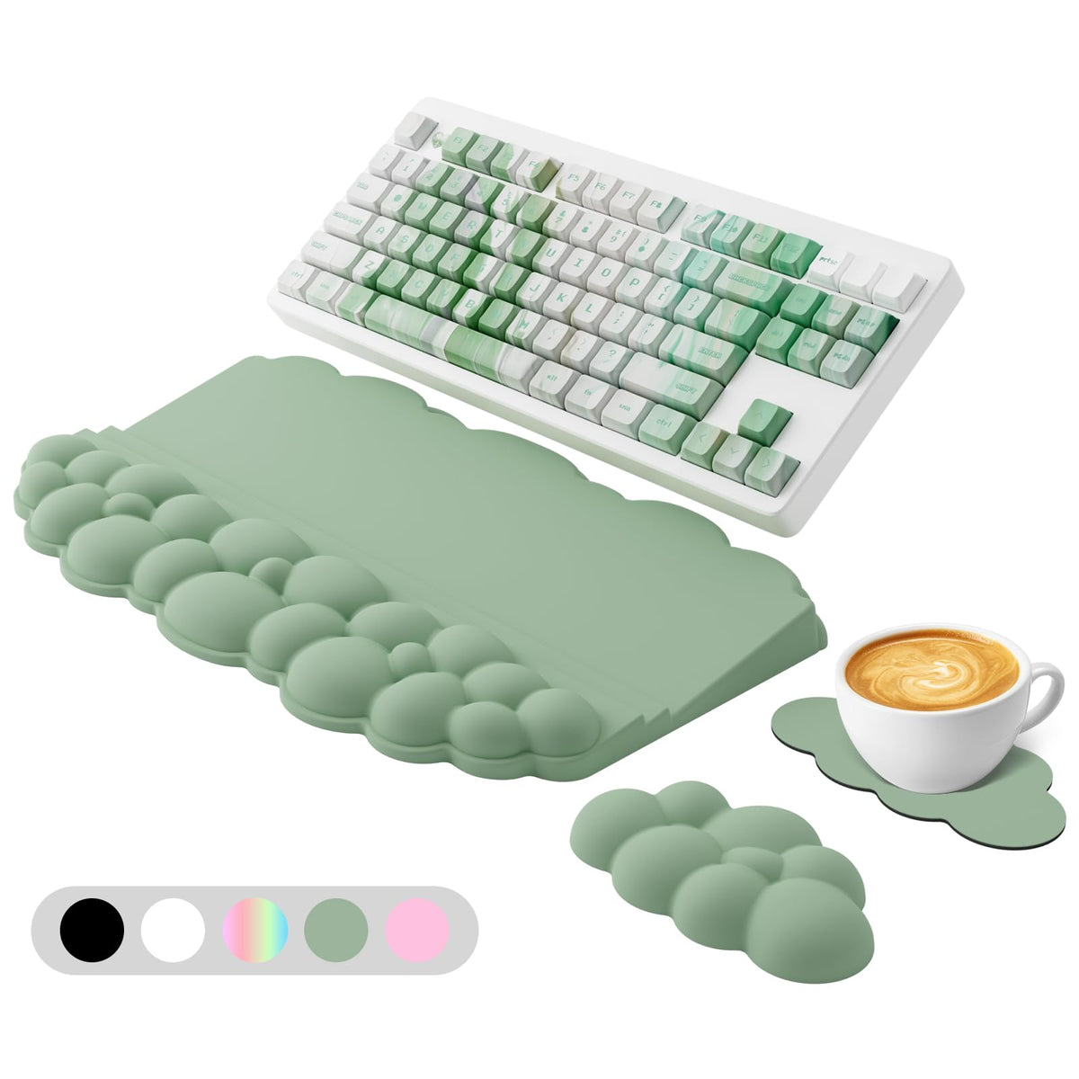 Cloud Keyboard and Mouse Wrist Rest Set