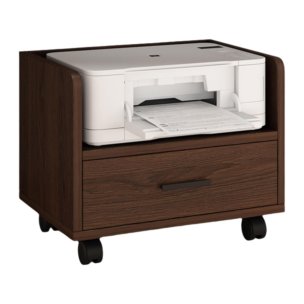 Mobile Wooden Printer Stand and File Cabinet