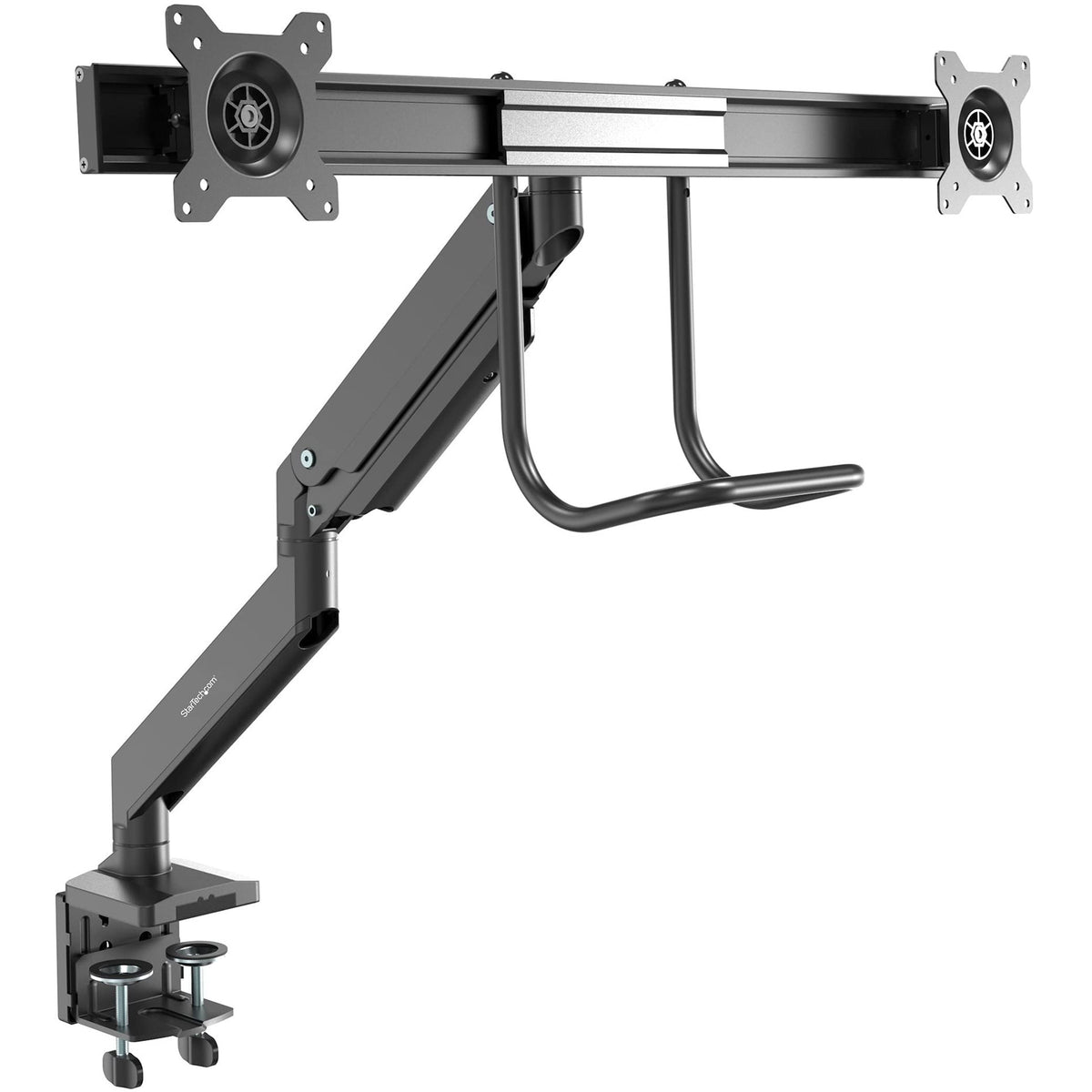 Triple-Monitor Crossbar Desk Arm
