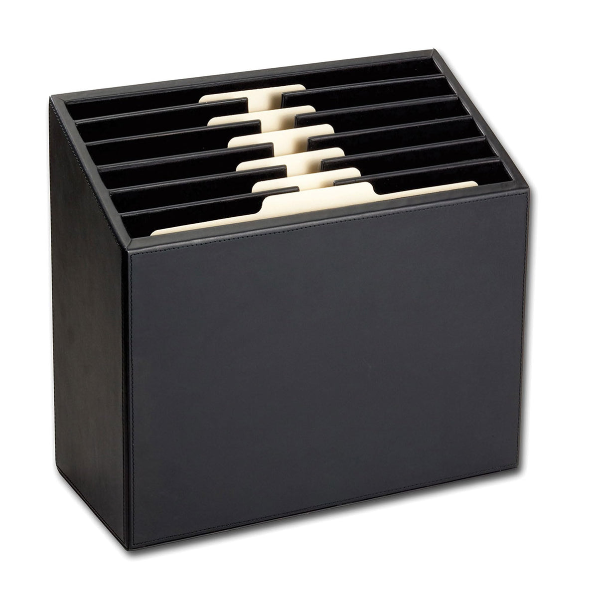 Leather Six-Slot Letter Sorter