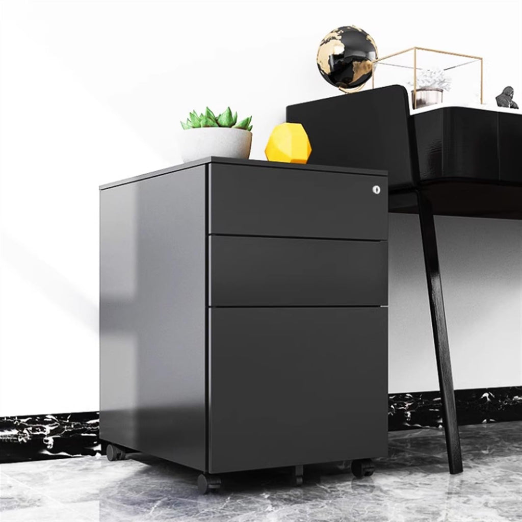 Locking 3-Drawer Metal File Cabinet