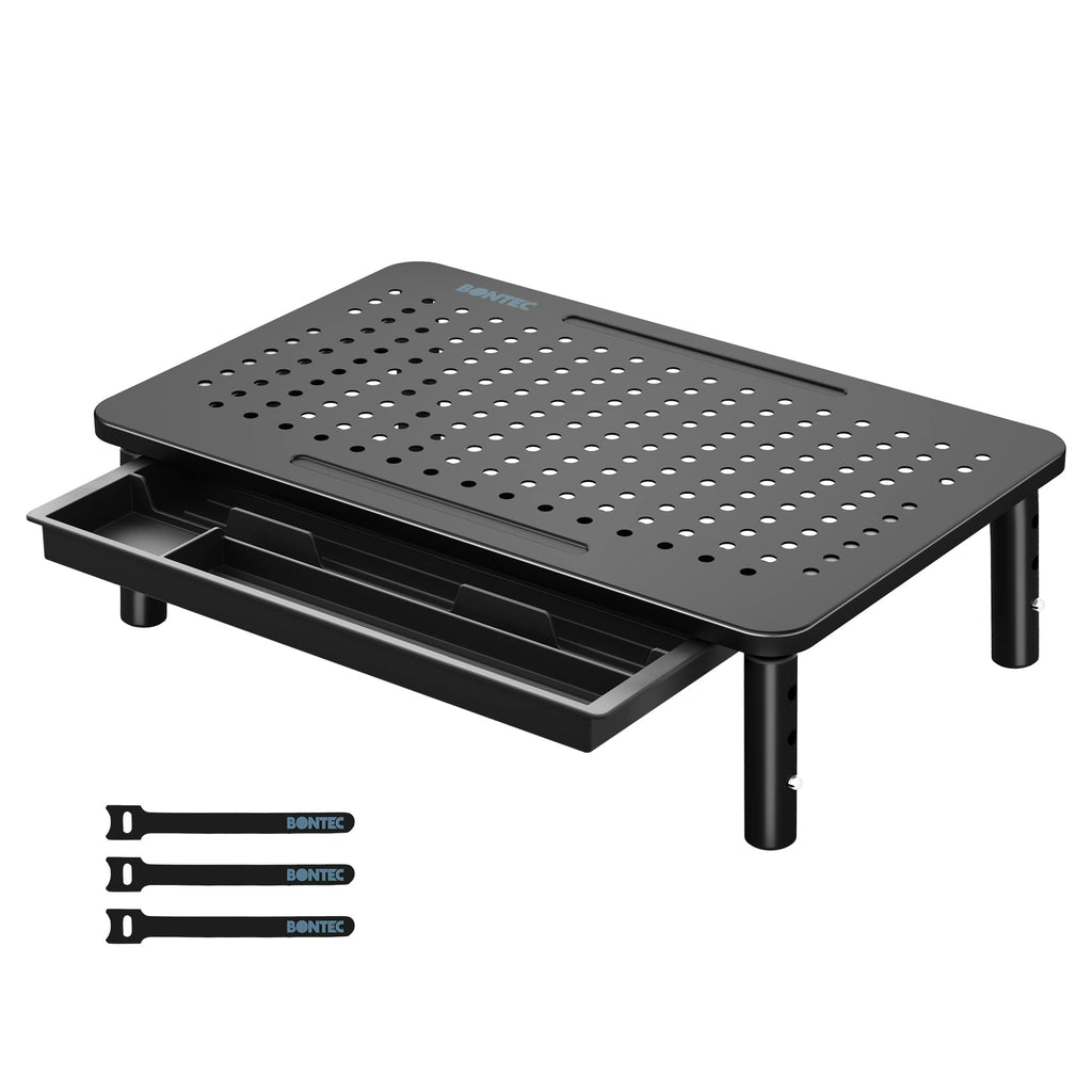 Adjustable Monitor Stand with Drawer