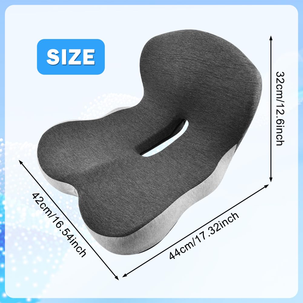 L-Shaped Memory Foam Seat Cushion with Back Support