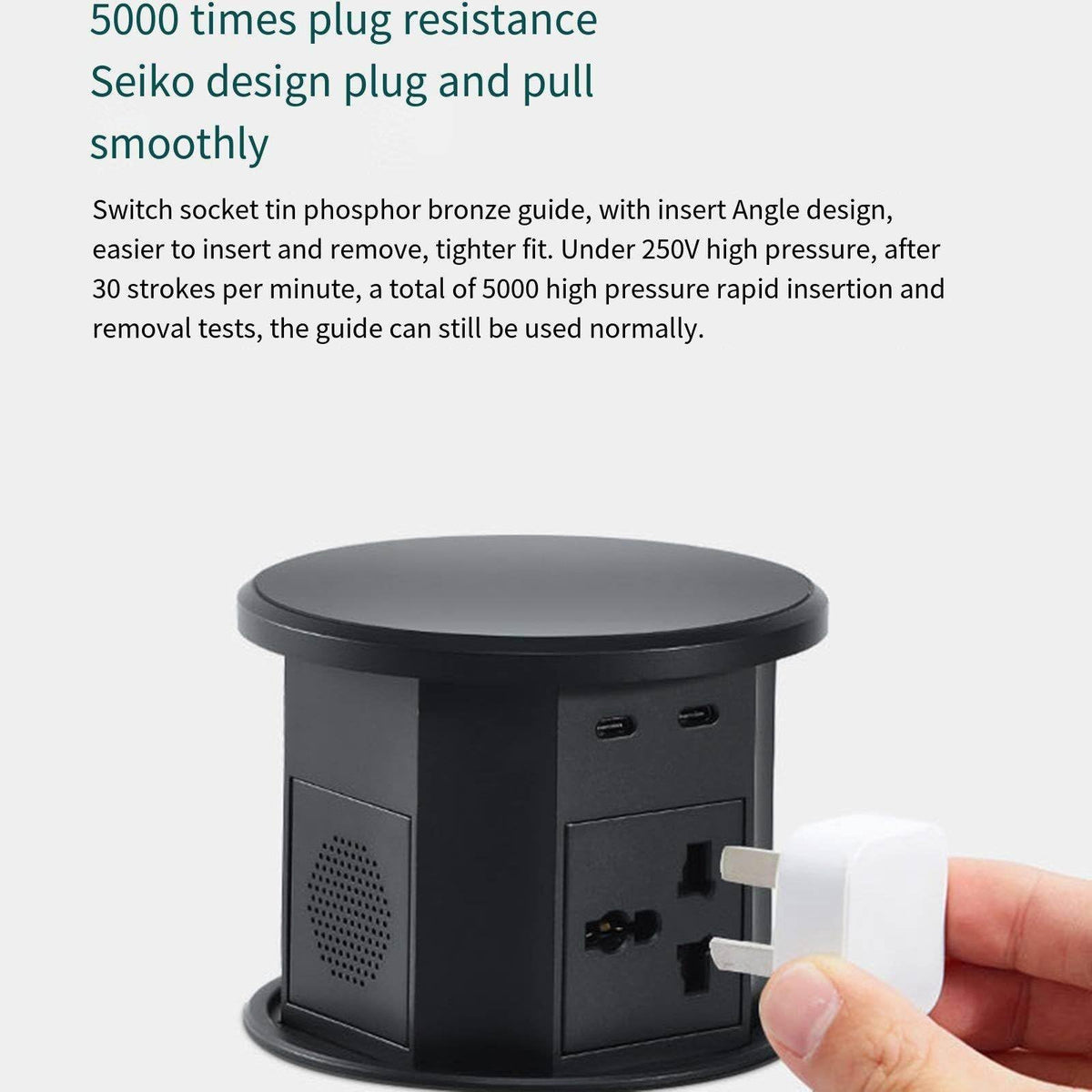 Motorized Pop-Up Desktop Power Socket