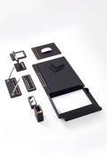11-Piece Black Desk Pad and Organizer Set