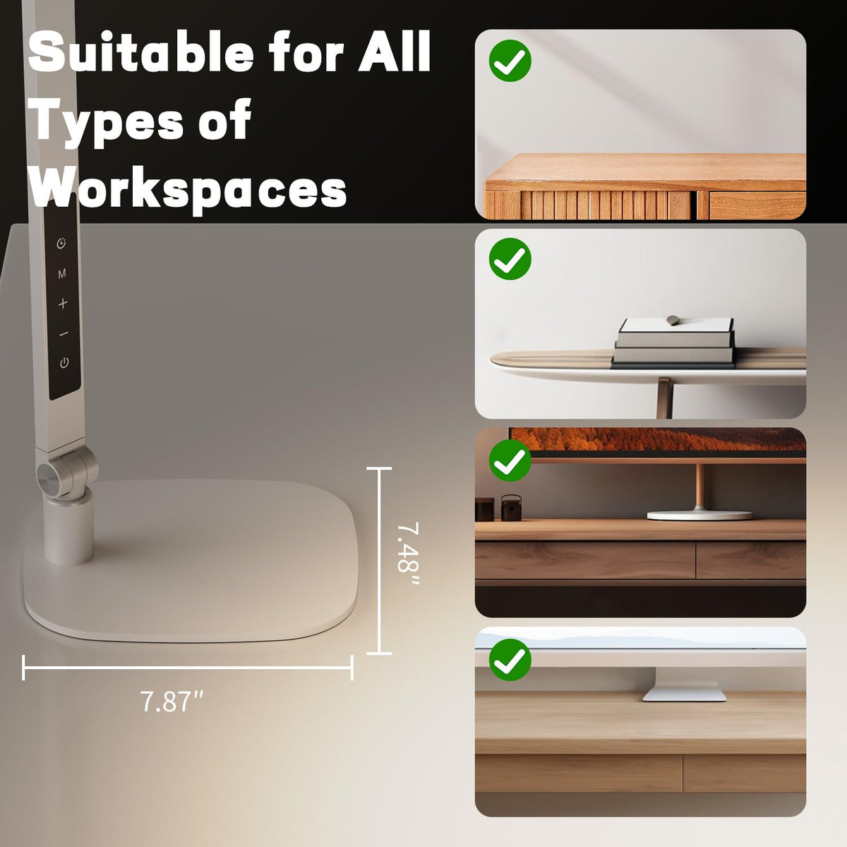 Edge-Lit Adjustable LED Desk Lamp