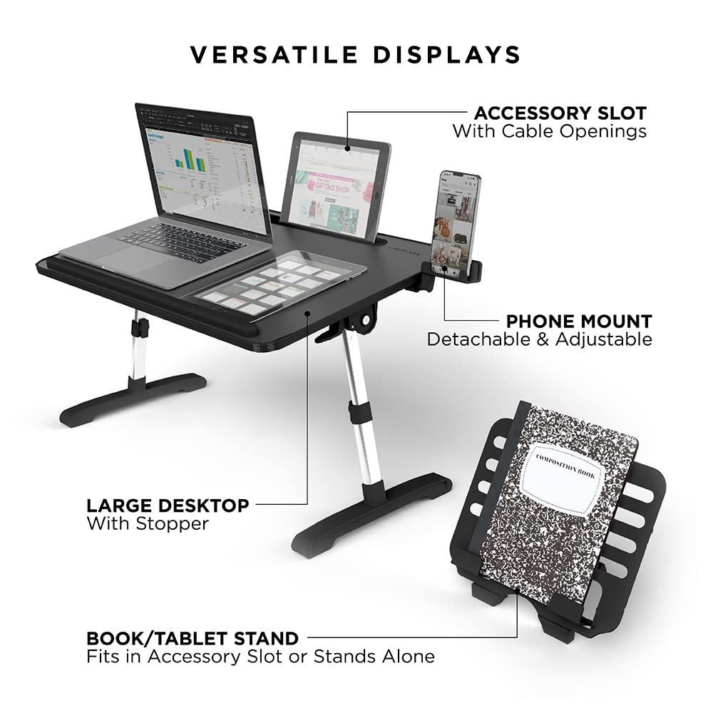 Adjustable Portable Desk and Lap Workstation