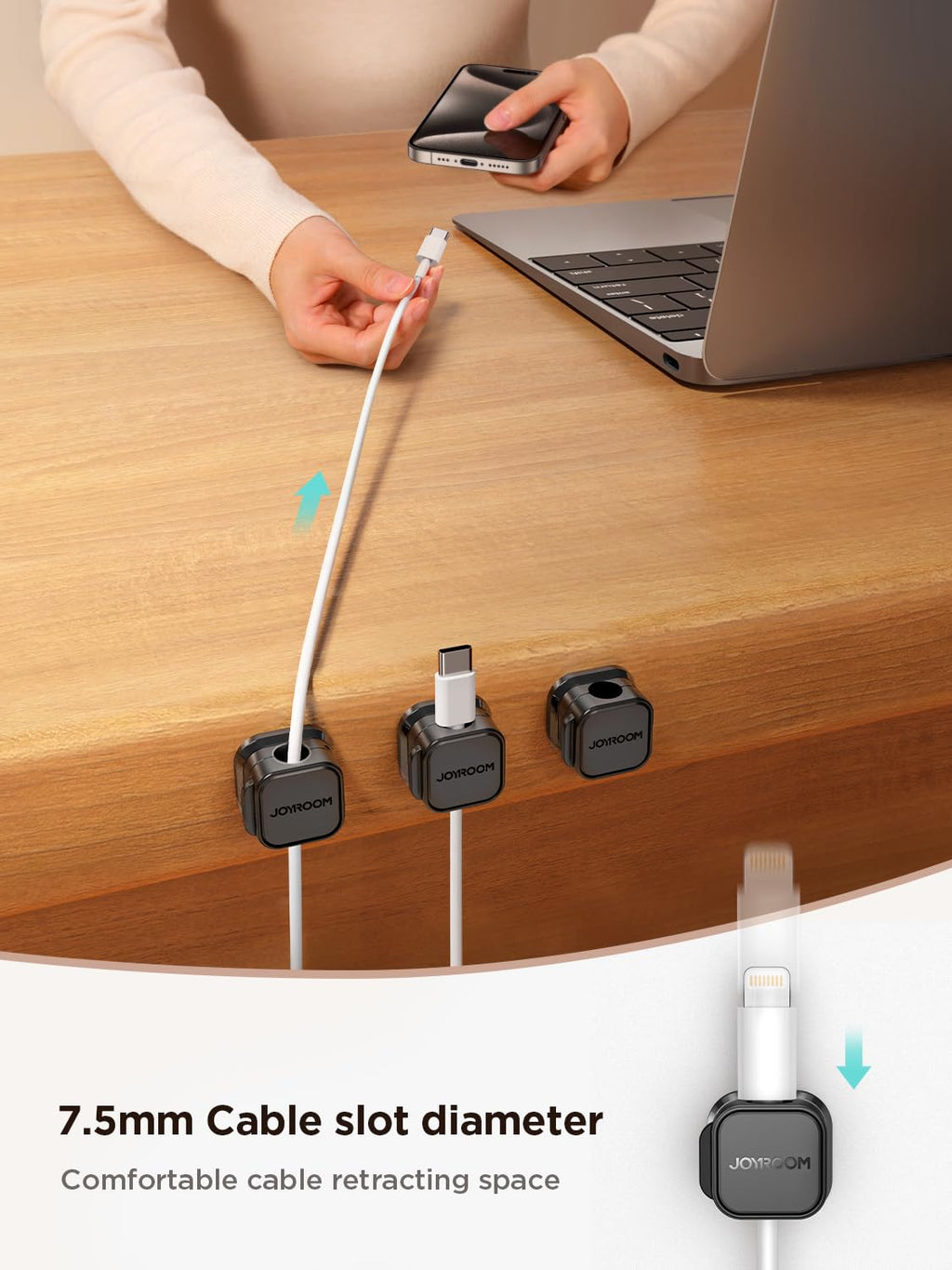 Magnetic Desktop Cord Holder