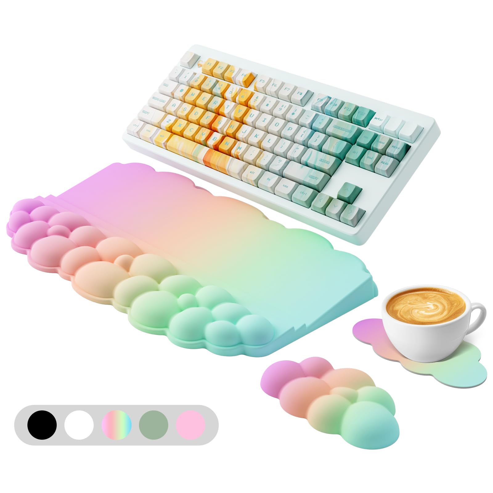 Cloud Keyboard and Mouse Wrist Rest Set
