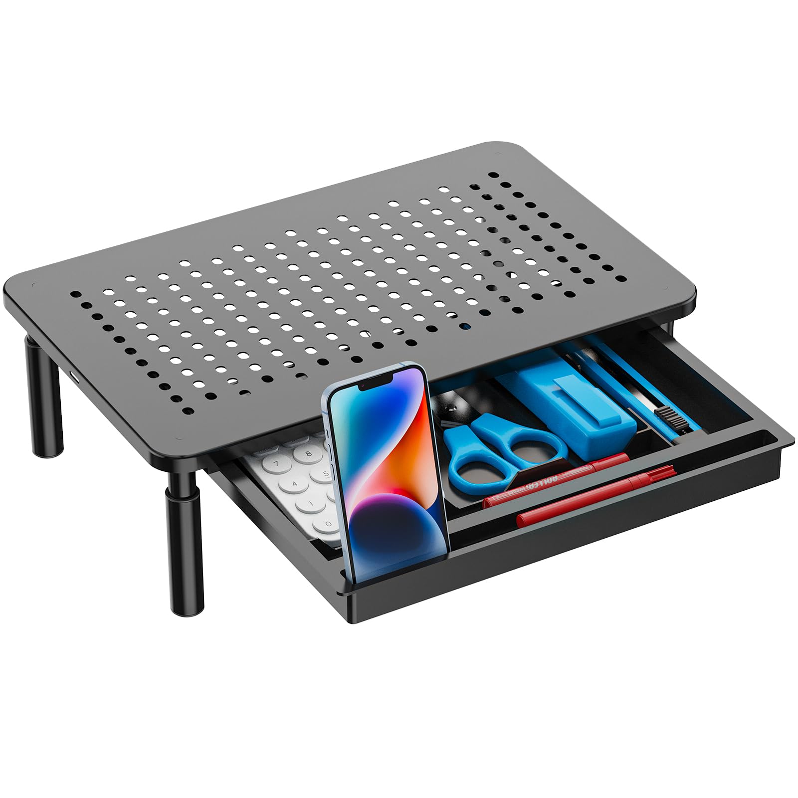 Height-Adjustable Monitor Riser