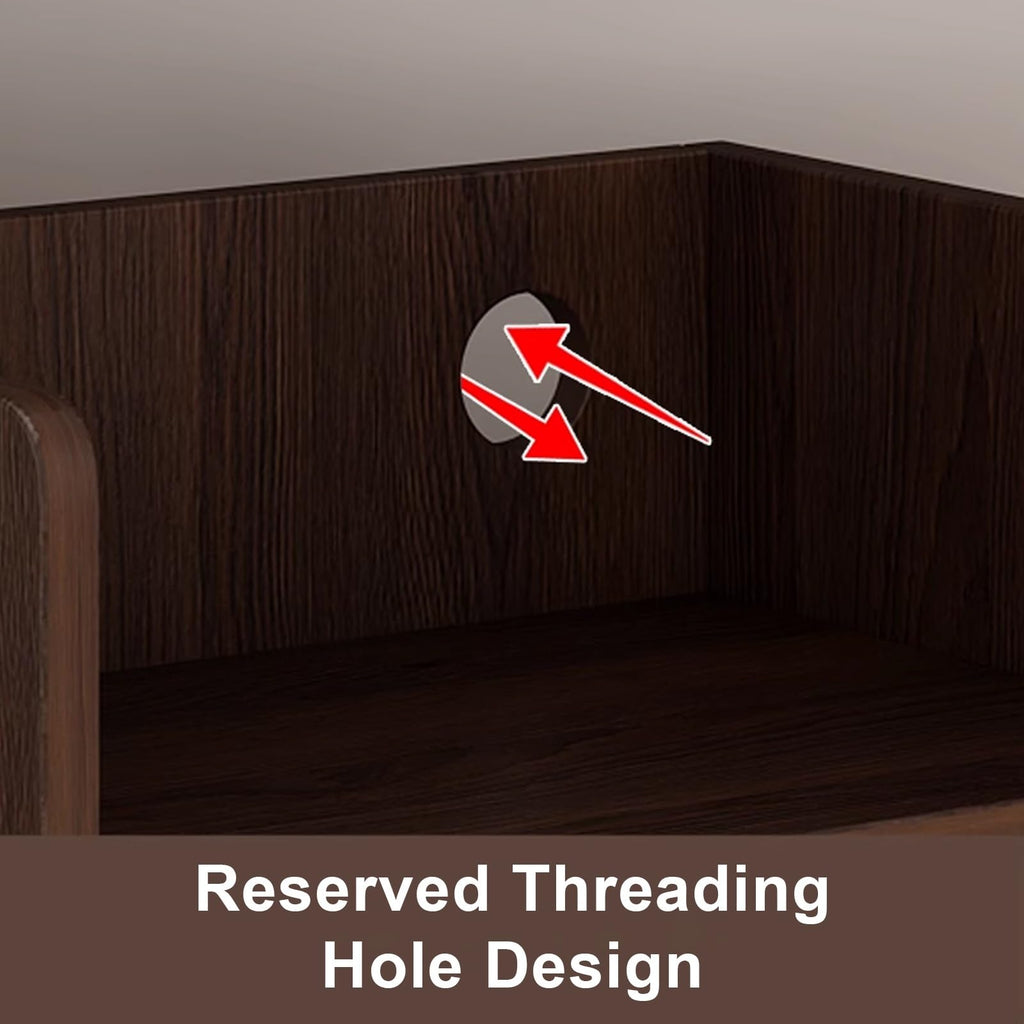 Mobile Wooden Printer Stand and File Cabinet