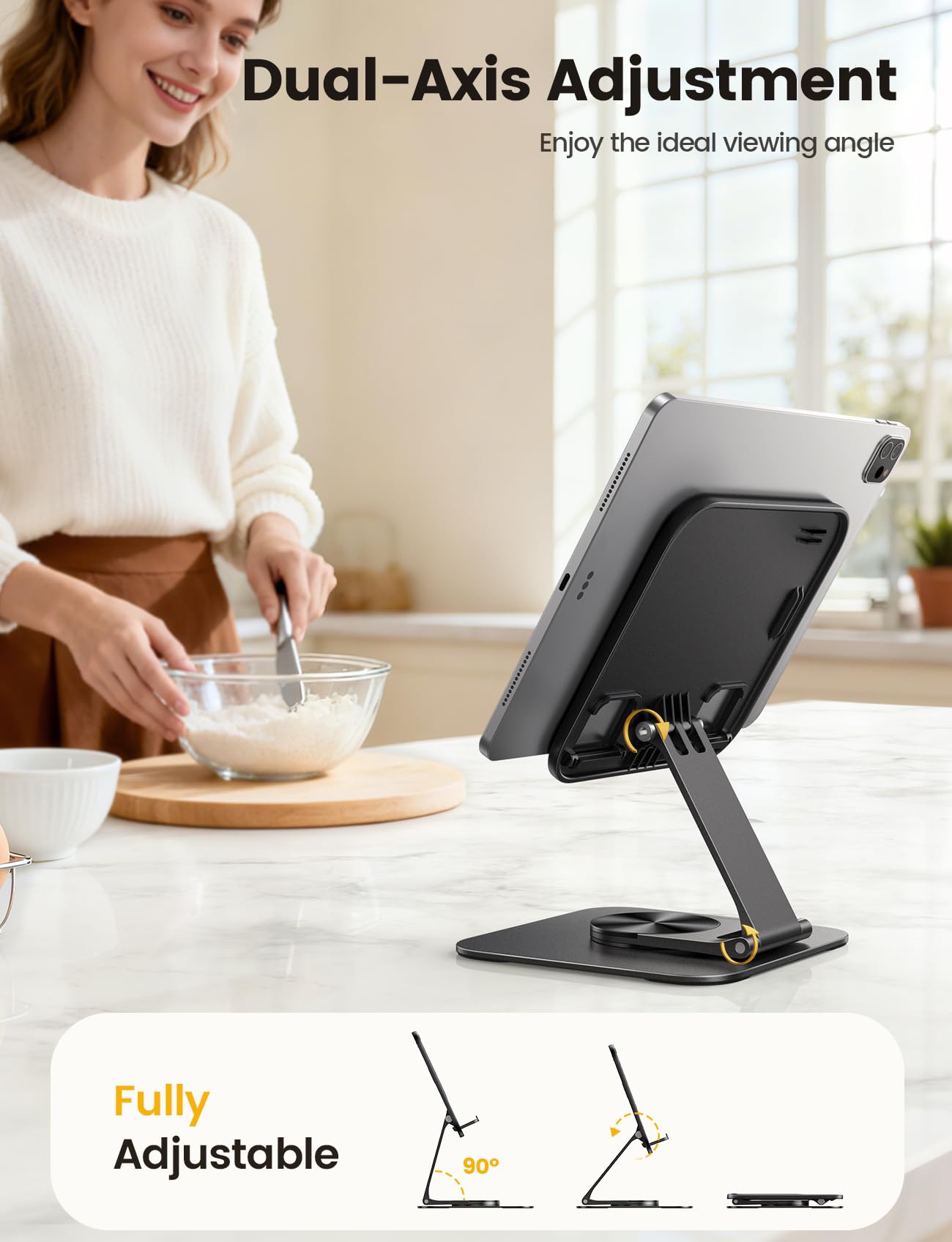 Ultra-Slim 360° Rotating Tablet Stand