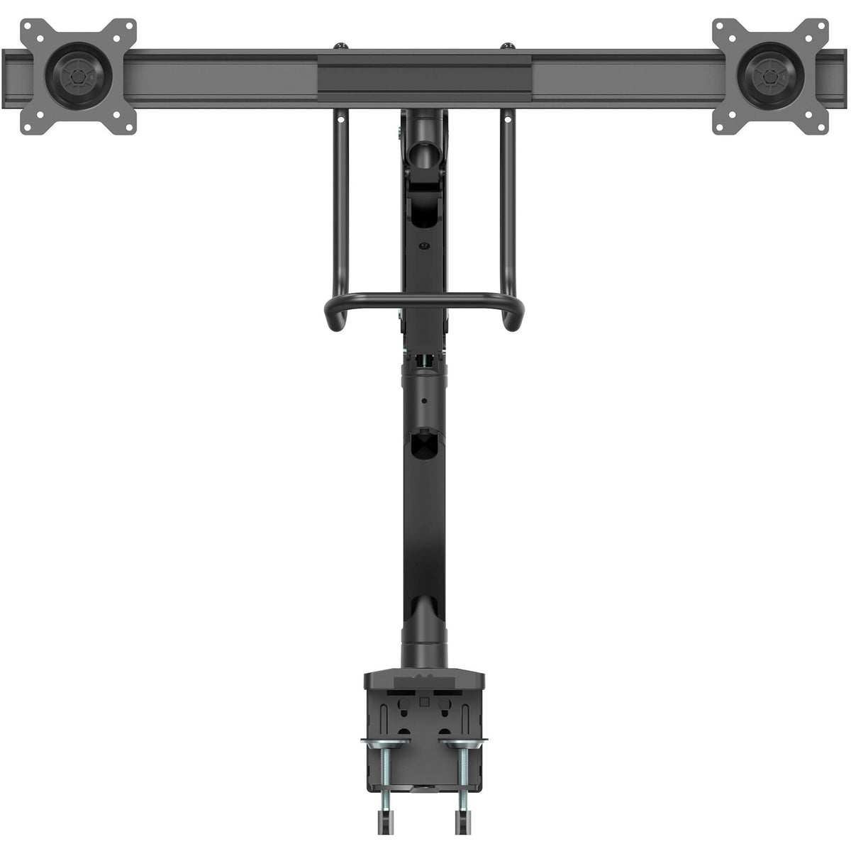 Triple-Monitor Crossbar Desk Arm