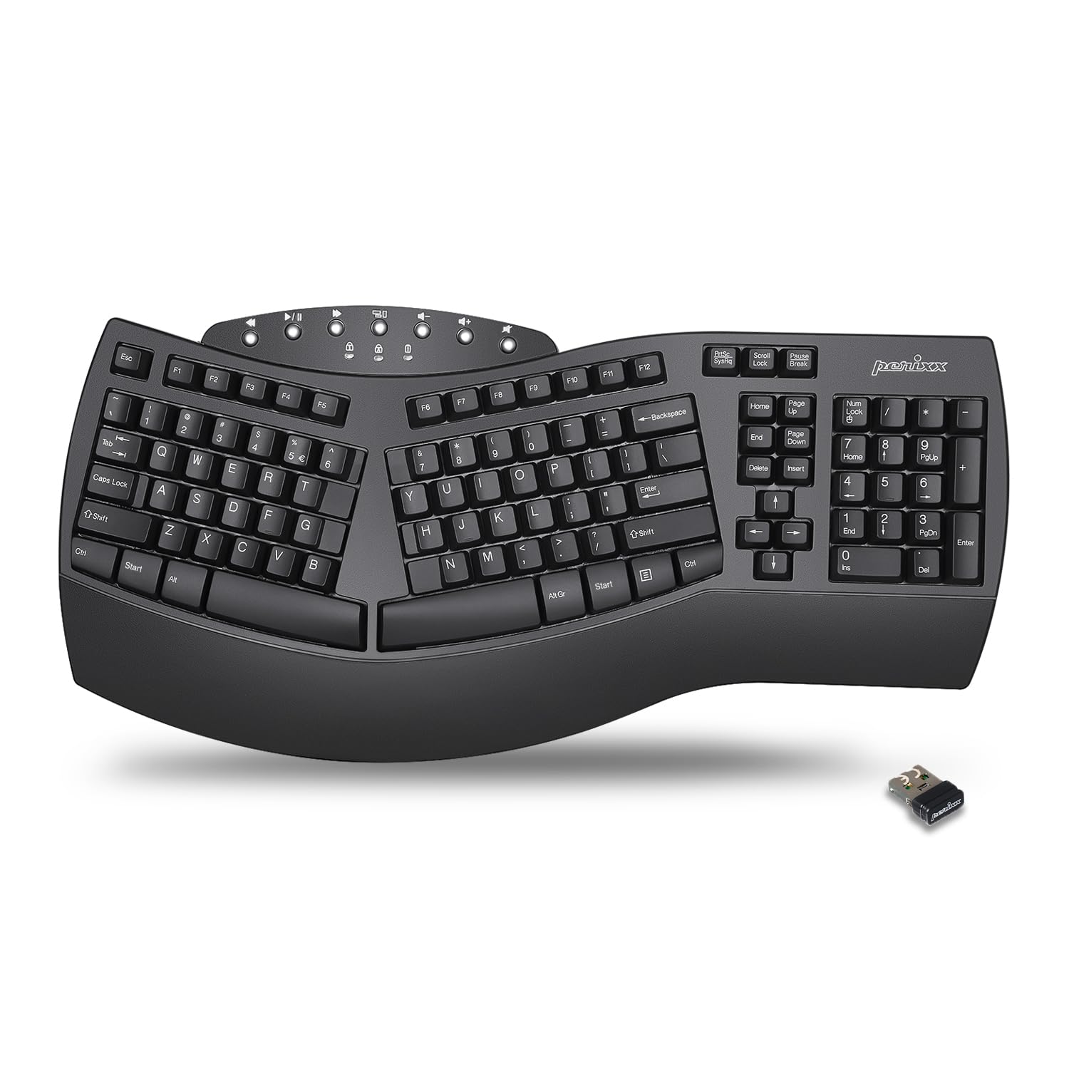 Wired Split Ergonomic Keyboard with Wrist Rest