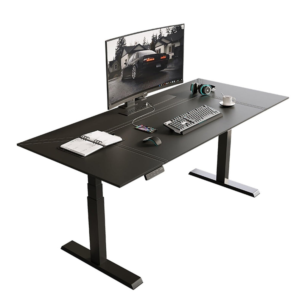 XL Leather Desktop Electric Office Desk